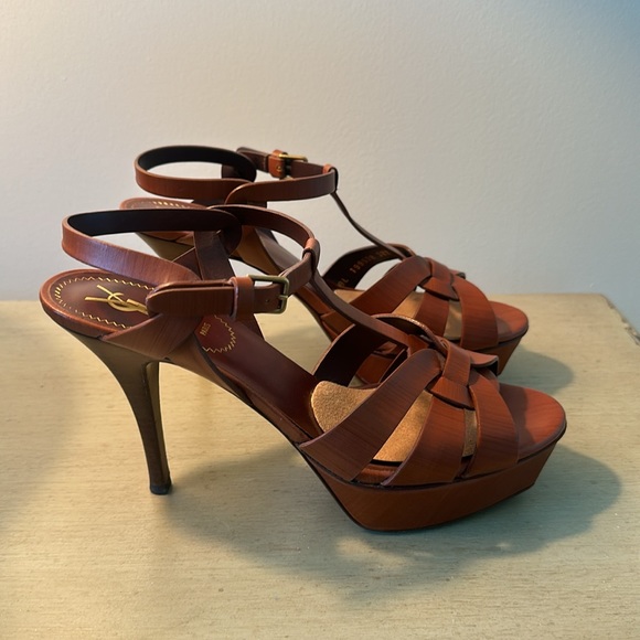 SAINT LAURENT TRIBUTE PLATFORM SANDAL - Picture 4 of 9